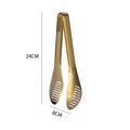 Axyaa Stainless Steel BBQ Steak Tongs - Hollow Grill Clamp & Kitchen Utensil