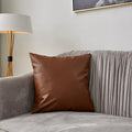 Axyaa Faux Leather Cushion Cover 45x45cm for Home Decor - Throw Pillows and Sofa Accent