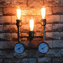 Axyaa Industrial Iron Water Pipe Wall Lamp for Bar Living Room