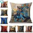 Axyaa Islamic Painting Arab Woman Cushion Cover