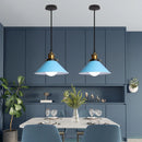 Axya Vintage LED Pendant Light: Stylish Nordic Colorful Ceiling Lamp