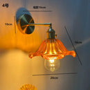 Axyaa Amber Glass LED Wall Sconce Modern Nordic Bedroom Cafe Stair Light Fixtures