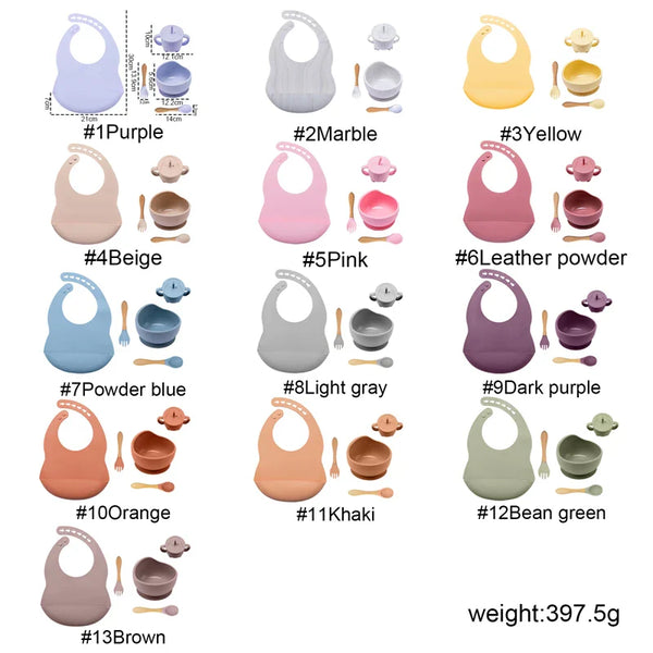 Axya Silicone Baby Feeding Set: Bowl, Spoon, Non-Slip, BPA-Free