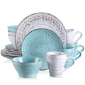 Axyaa Vancasso Vine 16-Piece Stoneware Dinner Set for 12 Person