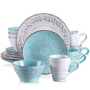 Axyaa VANCASSO VINE Dinner Set for 12 - Plates, Bowls, Mugs - Stoneware Tableware