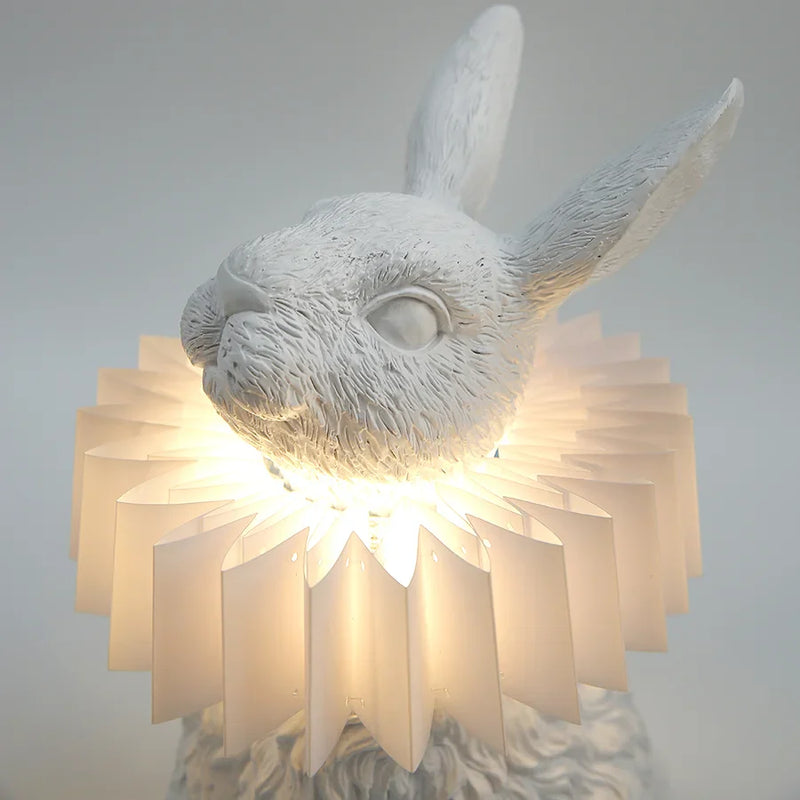 Axyaa Nordic Rabbit Scarf Table Lamp for Modern Living Room Decor