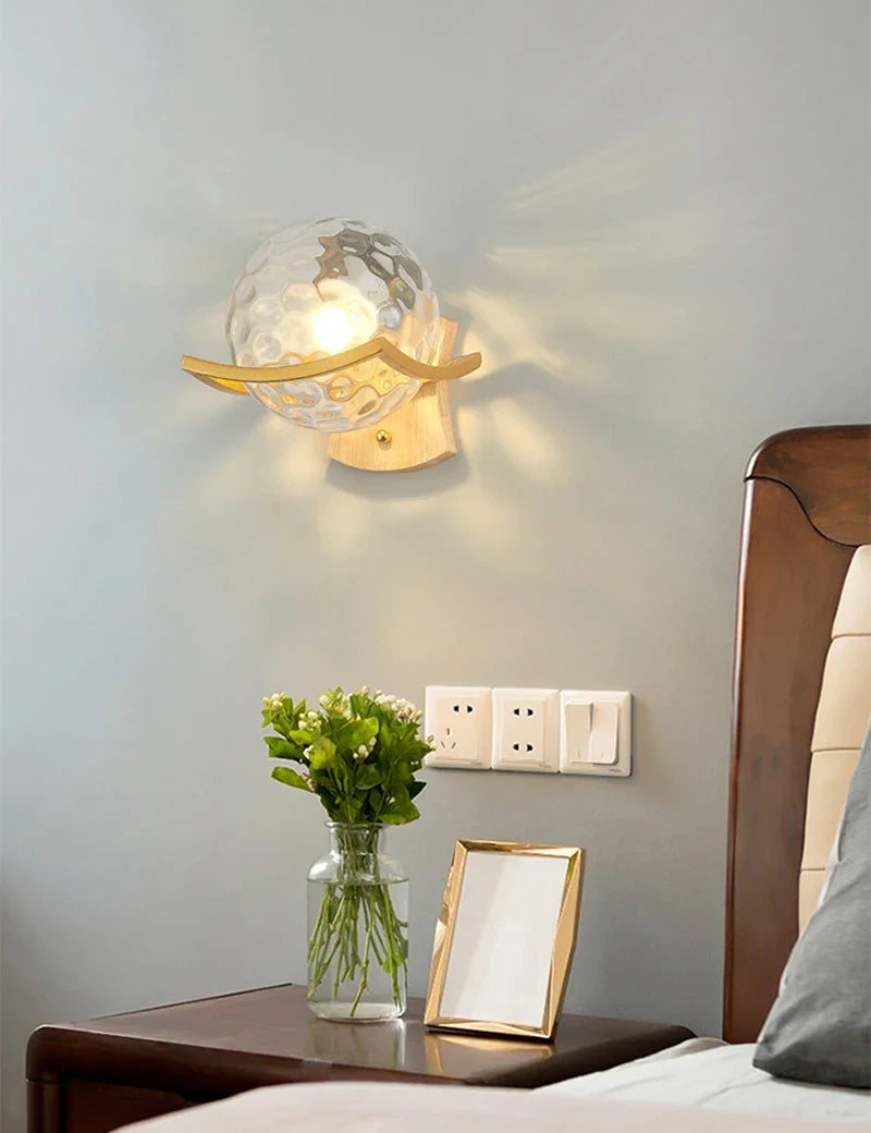 Axyaa Moon Bedside Sconce Wall Lamp - Modern Japanese Design