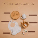 Axya Kids Silicone Bamboo Feeding Set - Complete Tableware Gift for Children