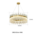 Axyaa Crystal Chandelier Pendant Light Modern Luxury Dining Room Hall Lamp