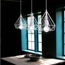 Axyaa Metal Diamond Cage Pendant Lamp for Home Bar and Kitchen