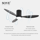 Axya Modern LED Ceiling Fan with Remote Control - Low Floor Design