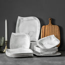 Axya Marble Grey Ceramic Porcelain Tableware Dinner Set - 12/24 Piece