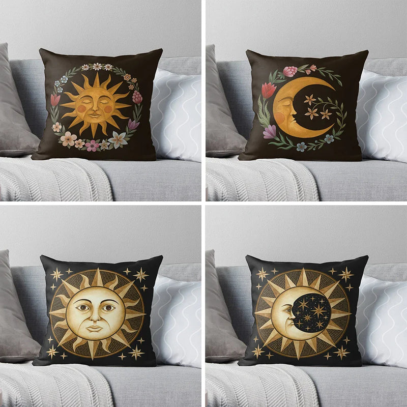 Nordic Cushion Cover Black 18x18 Double Side Printed for Living Room Sofa