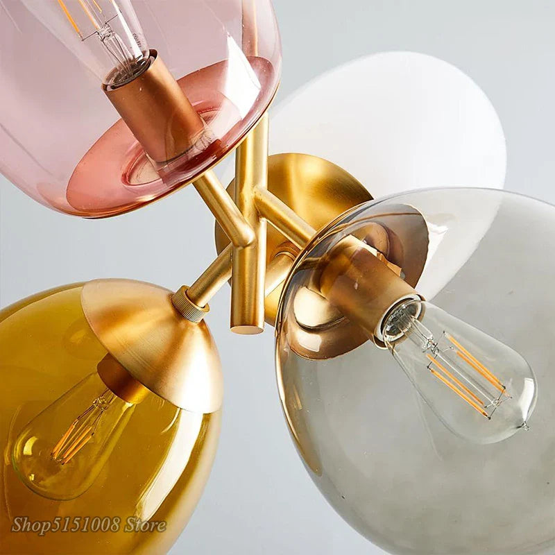 Axyaa Nordic Balloon Glass LED Pendant Lights for Children's Room and Dining Room