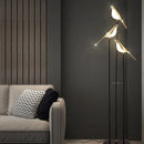 Axyaa Postmodern Bird LED Floor Lamp Golden Luxury for Living Room & Bedroom