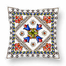 Axyaa Watercolor Geometric Flowers Polyester Cushion Cover Sofa Throw Pillow Cover