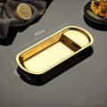Axyaa Stainless Steel Food Storage Tray Dessert Plate Snack Pan Buffet Tableware