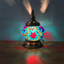 Axyaa Turkish Mosaic Table Lamp - Handcrafted Vintage Glass Art Deco Bedside Light