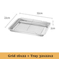 Axyaa Stainless Steel Baking Pan Cooling Rack Grid Bread Pastry Tray BBQ Oil Filter