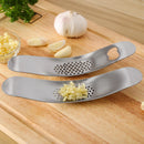 Axyaa Curved Stainless Steel Garlic Press Mincer Slicer Cutter Kitchen Tool