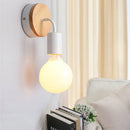 Axyaa Modern Nordic Wooden Wall Sconce Lamp in Black or White