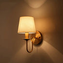 Axyaa Fabric E14 Wall Lamp: Modern European Style for Bedroom, Living Room, Study, Office