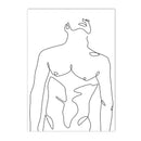 Axyaa Minimalist Men Body Line Drawing Poster Wall Art Bedroom Decor