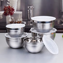 Axyaa Stainless Steel Mixing Bowl with Lid - Kitchen Food Container Kit