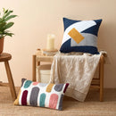 Axyaa Floral Dots Embroidery Pillow Cover, Soft Cozy Home Decoration