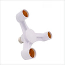 Axyaa White 3-in-1 E27 Lamp Holder Converters - 2 Pack