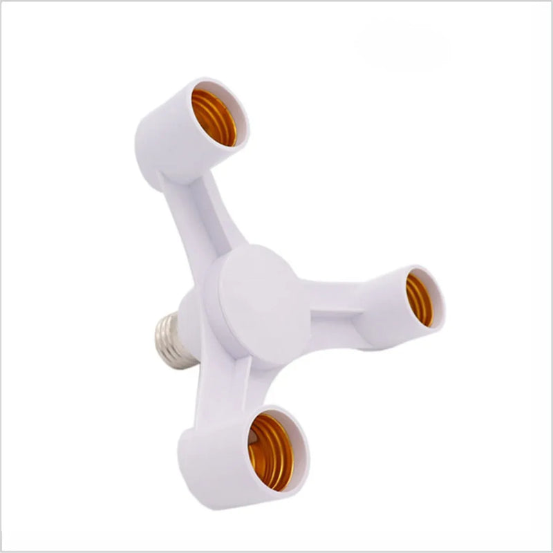 Axyaa White 3-in-1 E27 Lamp Holder Converters - 2 Pack