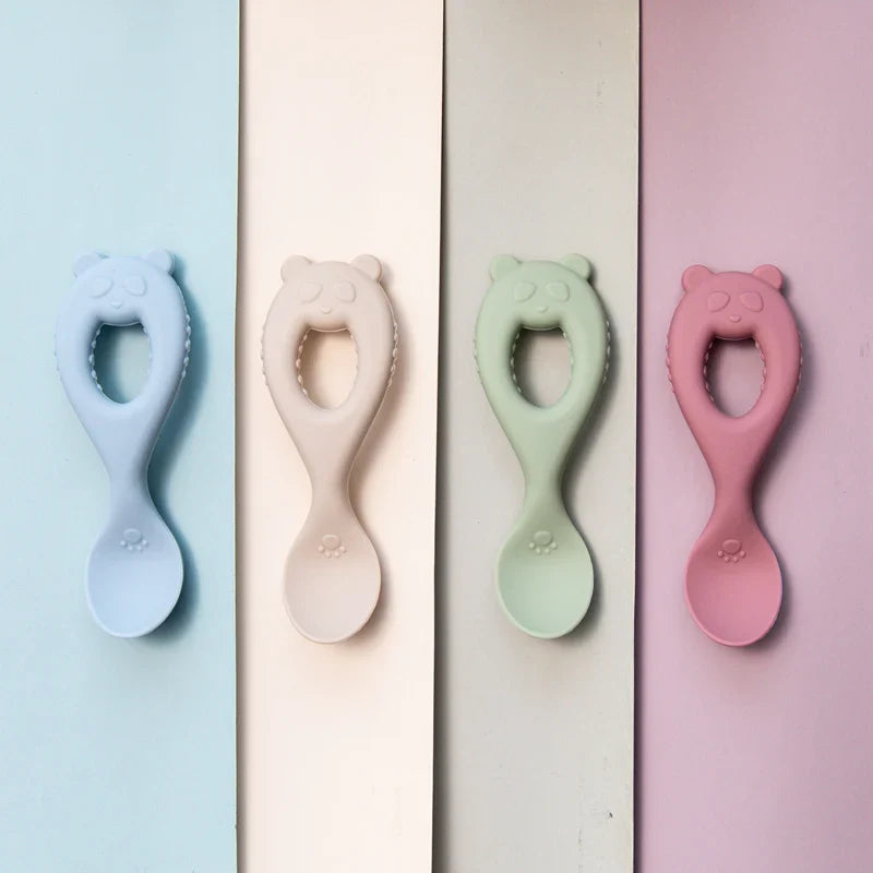 Axya Baby Soft Silicone Spoon Set for Easy Feeding and Learning