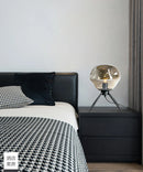 Axyaa Nordic Glass Table Light: Colorful Metal Lamp for Bedroom & Study