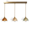 Axyaa Glass Copper LED Pendant Lamp Japanese Vintage Style for Bedroom Bar Cafe