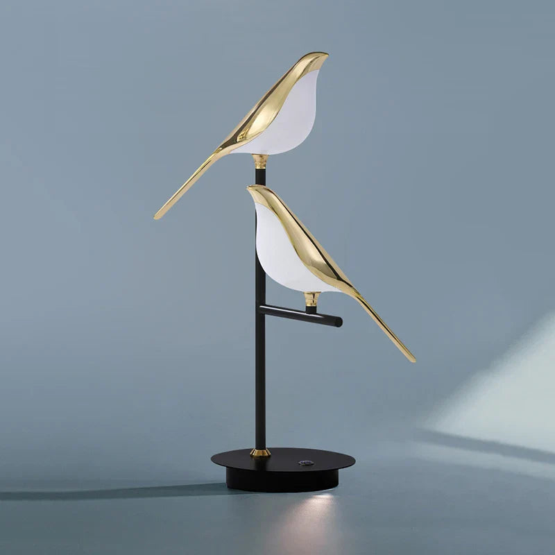Axyaa Postmodern Bird LED Floor Lamp Golden Luxury for Living Room & Bedroom