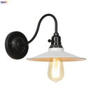 Axyaa Vintage Industrial Wall Light Sconce LED - White Antique Bedroom Stair Porch
