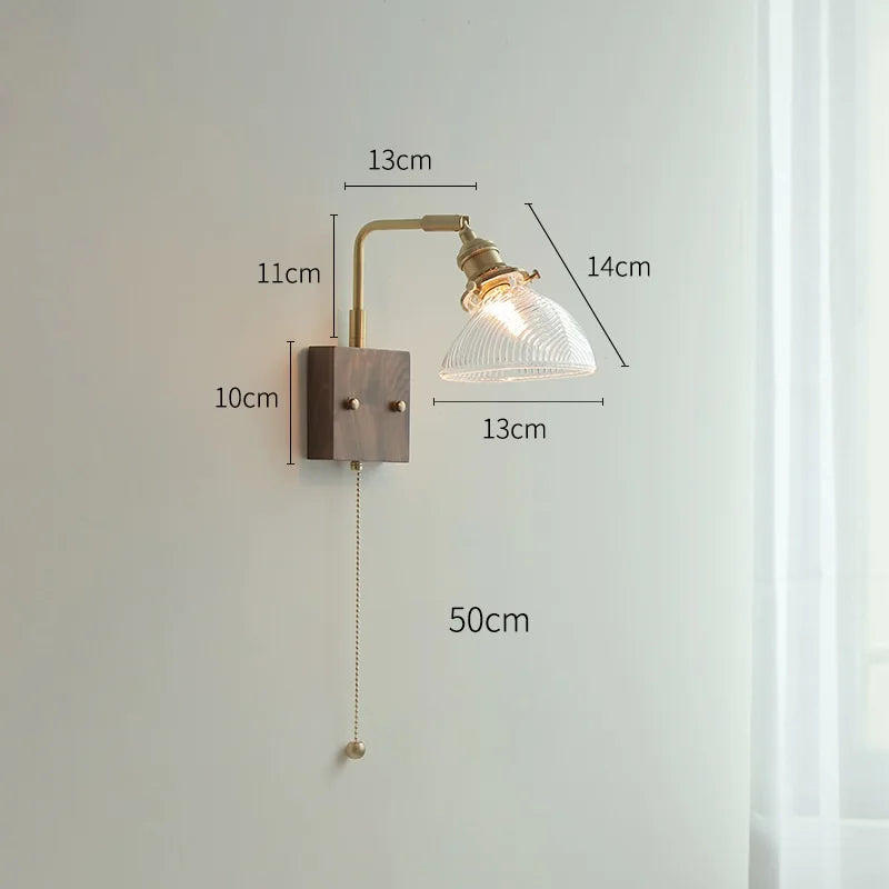 Axyaa Clear Glass LED Wall Lights Modern Nordic Wall Lamp