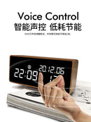 Axya Wooden LED Alarm Clock Multifunction Digital Desktop Clock by Axya