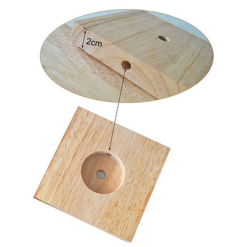 Solid Wooden Lamp Base Holder with on/off switch for DIY Table Lamp by Axyaa