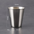 Axyaa Stainless Steel Sauce Cups Set, Condiment Dipping Bowls for Home Kitchen