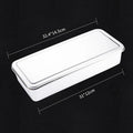 Axyaa Stainless Steel Serving Tray with Lid, Rectangle Buffet Organizer & Food Storage