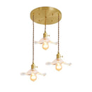 Axyaa Nordic Glass LED Pendant Light - Colorful Copper Hanging Lamp for Bedroom