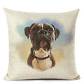 Colourful Bull Terrier & Dachshund 3D Cushion Cover for Home Sofa by Axyaa