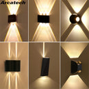 Axyaa Dual-Head LED Wall Light IP65 Waterproof Modern Aluminum Wall Lamp