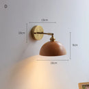 Axyaa Modern Wood Wall Light with Pull Chain Switch & LED Sconce