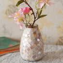 Axyaa Glass Mosaic Vase for Hydroponic Green Dill Small Flower Arrangement