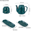 Axya Marbling Spice Jar Set - 3-Piece Kitchen Seasoning Container Suite