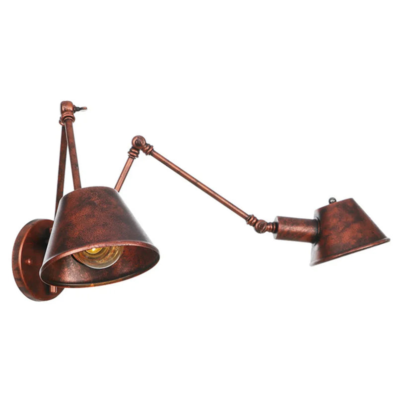Axyaa Long Swing Arm Wall Lamp Adjustable E27 Bathroom Sconce Fixture