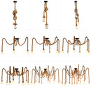 Axyaa Spider Chandelier Hemp Rope Pendant Light Industrial Ceiling Lamp
