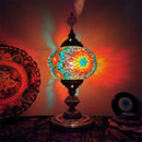 Axyaa Vintage Mosaic Glass Table Lamp Handcrafted Art Deco Bedside Night Light